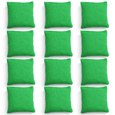 24 Pcs Mini Bean Bags for Tossing Games,2.7" x 2.7" Green Small Cornhole Bean Bags for Cornhole Game,Bean Bags for Tossing Kids, Family Fun,School,Cookouts,Carnivals(24, Green)