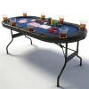 Jacgood 72 Foldable Poker Table for 8 Players  Texas Holdem & Blackjack Game Table with Padded Rails, Cup Holders & Chip Tray  Portable Casino-Style Folding Card Table view 1