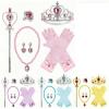 8pcs Princess Dress Accessories Set - Gloves, Wand, Crown & Jewelry For Costume Cosplay(Purple Set) view 2