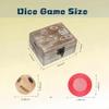 Aikgidtt Left Right Roll Dice Game Set - 3 Wooden Dice & 72 Chips in Wooden Box | Portable Travel Party Game for Family, Friends, Adults (Rustic Brown) view 2