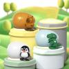 Creative Animal Bounce Eggs Wind-up Toys for Kids, Wind Up Animals Bulk Flipping Walking Jumping Swimming Clockwork Toys for Kids Classroom Party Favors, Birthday Gifts, Easter (Capybarrra) view 2