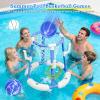 2 in 1 Pool Basketball Hoop with Backboard & Ring Toss Game,Floating Pool Toys with 4 Balls 8 Rings&Pump Summer Water Basketball Indoor Outdoor Toy Gifts Family Party for Kids Age 3-5 4-8 8-12& Adult view 3