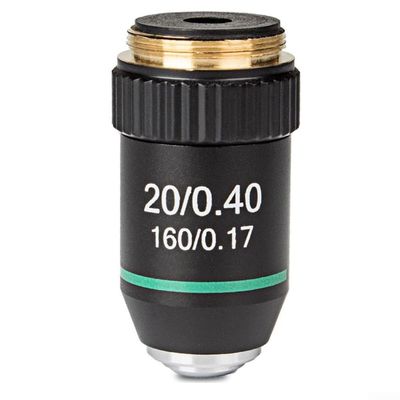 195 Achromatic Objective Lens for Biological Microscope, RMS 20.2mm Thread, 4X 20x 40x 60x 100x Oil Immersion Set, High Magnification Microscope Lens20X