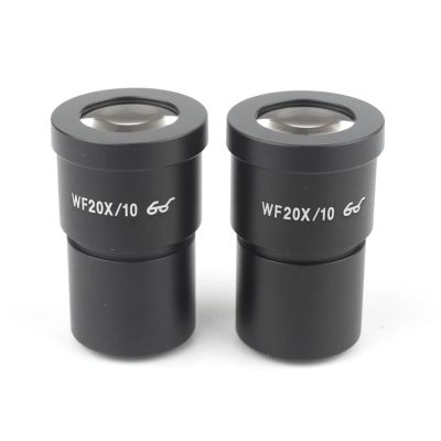 1 Pair WF10X Eyepiece Body Microscope Wide View 20mm WF20X/10 WF10X/20 High Eye Point (WF20X10)