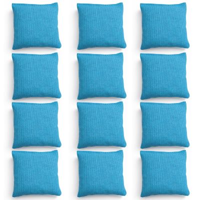 24 Pcs Mini Bean Bags for Tossing Games,2.7" x 2.7" Blue Small Cornhole Bean Bags for Cornhole Game,Bean Bags for Tossing Kids, Family Fun,School,Cookouts,Carnivals(24, Blue)