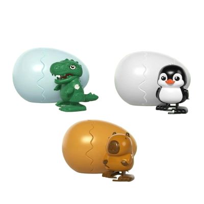 Creative Animal Bounce Eggs Wind-up Toys for Kids, Wind Up Animals Bulk Flipping Walking Jumping Swimming Clockwork Toys for Kids Classroom Party Favors, Birthday Gifts, Easter (3pcs)