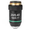 195 Achromatic Objective Lens for Biological Microscope, RMS 20.2mm Thread, 100x Oil Immersion High Magnification Microscope Lens with 4X 20x 40x 60x Options20X view 1