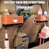 Back Seat Organizer, Leather Hanging Universal Car Organizers and Storage with Cup Holder Tissue Box Hooks and Trash Bin,Large Capacity Multifunctional 4 in 1 Car Organizer Back Seat for Trucks view 2