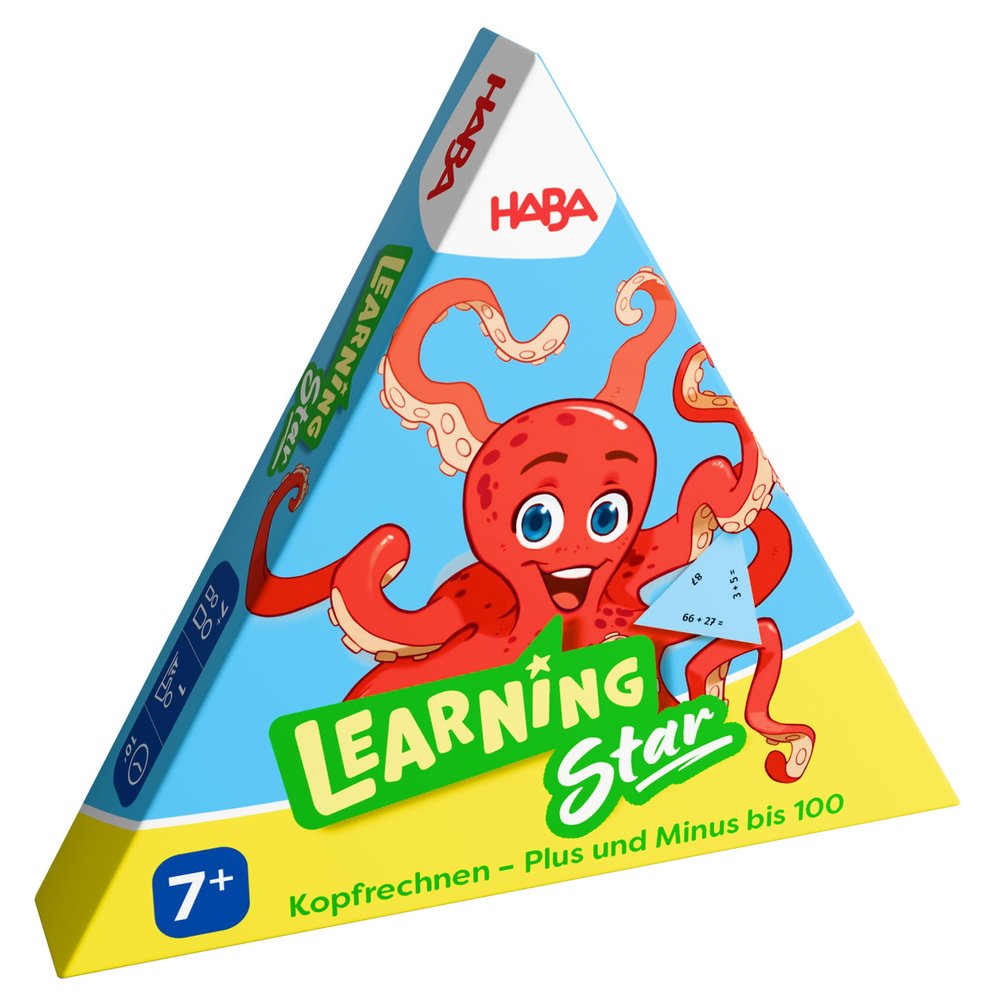 HABA Learning Star Rechnen Lernspiel zum Kopfrechnen & Zahlen lernen: Mathe-Lernhilfe fr 1. & 2. Klasse, Grundschule & Schulanfang, AB 7 Jahren - 2013370002