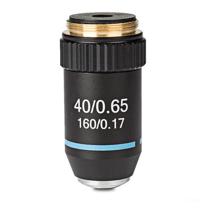 195 Achromatic Objective Lens for Biological Microscope, RMS 20.2mm Thread, 4x//20x/40x/60x/100x Oil Immersion High Magnification Set with Multi-Layer Coated Optical40X