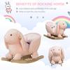 Soft Plush Rocking Horse Toy with Gentle Rocking Motion, Smooth Fabric Surface and Sturdy Wooden Base for Indoor Play view 3