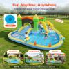 VEVOR Inflatable Bounce House, 12.5 x 13.1 x 6.5 ft Inflatable Bounce House Water Slide, Bouncer Castle with Castle Bounces, Basketball Hoop, Splash Pool & Water Ring Toss, for 3 to 4 Kids Ages 3 to 8 view 4