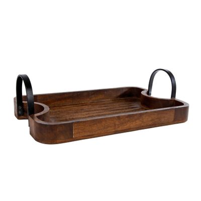 Antique Brown Mango Wooden Toy Tray 40 x 25 x 6.5 cm