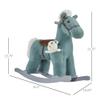 lafengyan Plush Rocking Horse with Wooden Rocker Base for Gentle Back-and-Forth Motion and Comfortable Seating Experience view 2