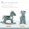 lafengyan Plush Rocking Horse with Wooden Rocker Base for Gentle Back-and-Forth Motion and Comfortable Seating Experience view 4