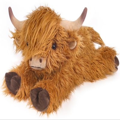25" | 4.5 Pounds Highland Cow Weighted Stuffed Animals for Kid Adult, Microwavable Stuffed Animal Unscented, Cute Coolable Heatable Weighted Plush Warm Gifts for Christmas Birthday, Large Highland Cow