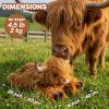 25" | 4.5 Pounds Highland Cow Weighted Stuffed Animals for Kid Adult, Microwavable Stuffed Animal Unscented, Cute Coolable Heatable Weighted Plush Warm Gifts for Christmas Birthday, Large Highland Cow view 2