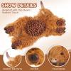25" | 4.5 Pounds Highland Cow Weighted Stuffed Animals for Kid Adult, Microwavable Stuffed Animal Unscented, Cute Coolable Heatable Weighted Plush Warm Gifts for Christmas Birthday, Large Highland Cow view 4