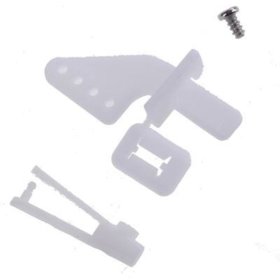100/200Sets Medium Lock On Nylon Control Horn and Clevis 21mm Set for RC Fixed Wing Airplane(200set)