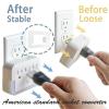 100/200Pcs Socket Stabilizers Inserts Secure Loose Outlets Plastic Easy to Use(100pcs) view 3