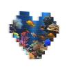 NBSKSDLK Personalized Photo Building Blocks Puzzles - Heart Shaped Custom Bricks Puzzle with Marine Life Picture - DIY Romantic Home Decor Valentines Day Gifts for Lovers, Couples view 2