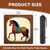 31.5" x 31.5" Mahjong Mat for Table with Carrying Bag Ornate Red Horse Blue Gold Decorative Stylized Non-Slip Noise-Reducing Game Mat Mahjong Accessories for American Mahjong Enthusiasts view 2