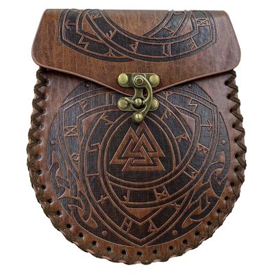 Portable Pack Bag Medieval Leathers Belt Pouch Vintage Embossed Purse Dices Bag Cosplay Supplies Leathers B