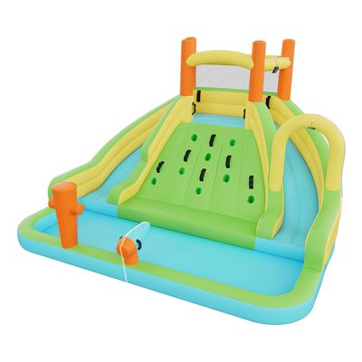 VEVOR Bounce House for Kids, Inflatable Bounce House with Air Blower, Water Slide, Bouncer Castle with Climbing Wall, Double Tall Slides, Splash Pool & Mini Soccer, for 3 to 4 Kids Ages 3 to 8