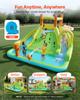 VEVOR Bounce House for Kids, Inflatable Bounce House with Air Blower, Water Slide, Bouncer Castle with Climbing Wall, Double Tall Slides, Splash Pool & Mini Soccer, for 3 to 4 Kids Ages 3 to 8 view 4