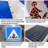 ZIJINGM Solar LED Flashing Crosswalk Lights and Accessories, Traffic Safety Crosswalk Signs - Aluminum, Reflective view 2