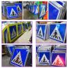 ZIJINGM Solar LED Flashing Crosswalk Lights and Accessories, Traffic Safety Crosswalk Signs - Aluminum, Reflective view 4