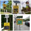 ZIJINGM Solar Powered Radar Traffic Feedback Sign, Flashing LED Speedometer for Road Safety with Accessories(A) view 4