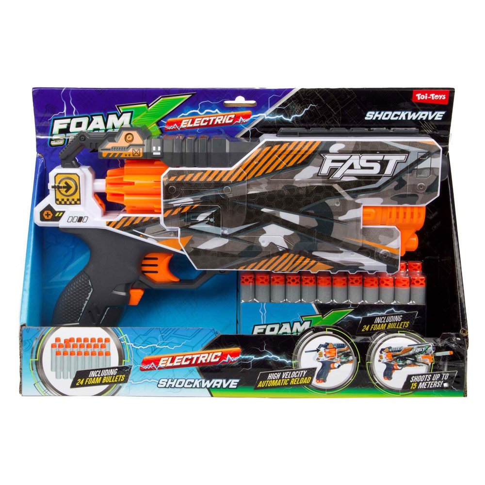 Toi-Toys Shockwave Electric Foam Gun with 24 Foam Arrows Toy