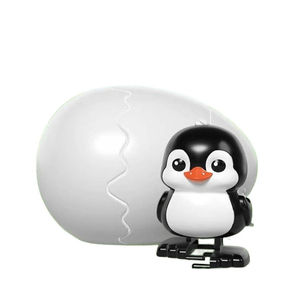 ABOUTYES Creative Animal Bounce Eggs Wind-up Toys for Kids, Wind Up Animals Bulk Flipping Walking Jumping Swimming Clockwork Toys for Kids Classroom Party Favors, Birthday Gifts, Easter (Penguin)