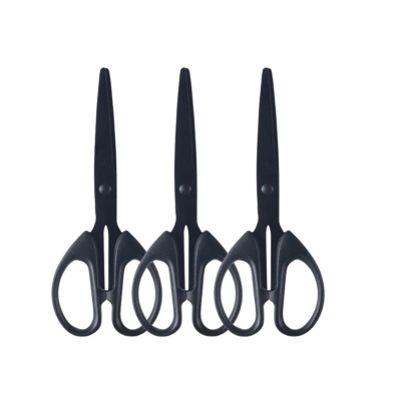 1/3/5/10pcs 160mm Black Blade Scissors Wear-resistant Stainless Steel Not Easy To Glue Durable(3pcs Set)