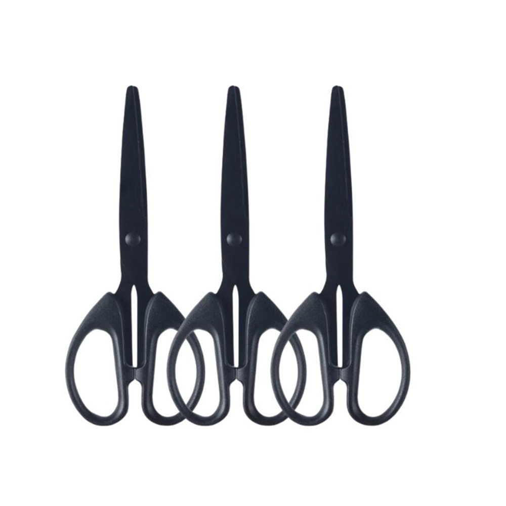 1/3/5/10pcs 160mm Black Blade Scissors Wear-resistant Stainless Steel Not Easy To Glue Durable(3pcs Set)
