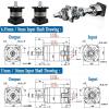1pcs Nema23 Planetary Reducer Reducetion Gearbox Gear 6.35/8/14mm Input 14mm Output Ratio 5:1 57 Stepper 60 Servo Motor(Ratio 15 to 1,8mm Input) view 3