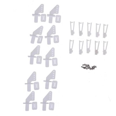 200/400Sets Lock On Nylon Control Horn and Clevis Set Rudder Servo Ailerons Elevators for RC Fixed Wing Airplane(400sets)