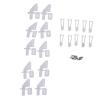 200/400Sets Lock On Nylon Control Horn and Clevis Set Rudder Servo Ailerons Elevators for RC Fixed Wing Airplane(400sets) view 1