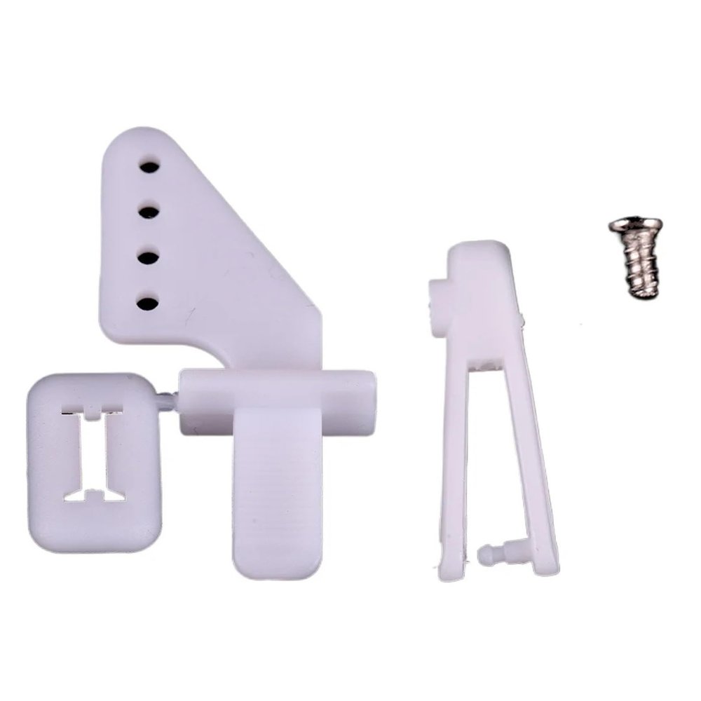 4-Hole Nylon Control Horn Set for RC Airplane with Self-Locking Design & Reinforced Ears(KT Rudder Angle)