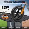 24V Kids Electric Dirt Bike - 250W Electric Motorcycle, 11 Mph Max Speed Electric Mini Dirt Bike with Music, 10 Miles Range, Twist Grip Throttle, Metal Suspension, Rubber Tire (Orange, with Cover) view 4