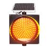 ZIJINGM Solar Yellow Flashing LED Traffic Warning Light, Suitable for Intersections, Roads, Curves, Bridges(20cm) view 1