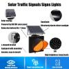 ZIJINGM Solar Yellow Flashing LED Traffic Warning Light, Suitable for Intersections, Roads, Curves, Bridges(20cm) view 2