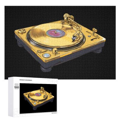 DJ Turntable Puzzles for Adults 1000 PCS Wooden Jigsaw Puzzle Wall Decor Christmas