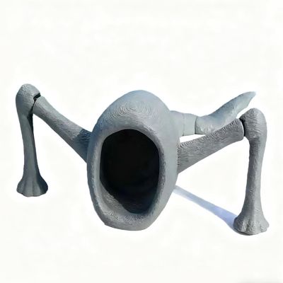 3D Printed Sea Monster Toy, Trevor Henderson Mythical Ocean Predator Model, Highly Detailed Collector Art Piece for Horror Fans, Unique Deep Sea Creature Sculpture (Light Gray Devourer)