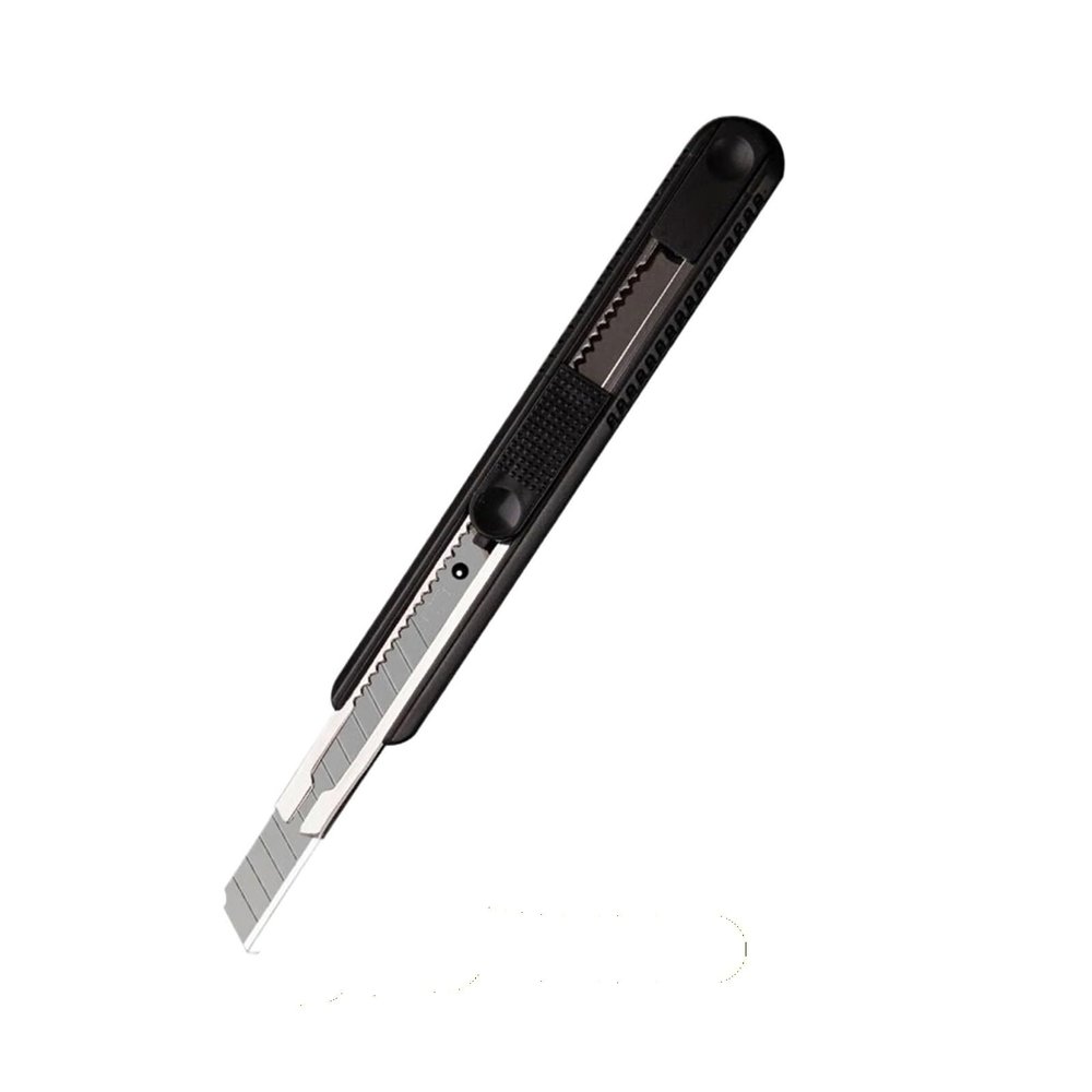 1PCS 9mm Aluminum Utility Knife Sheath Wallpaper Knifes Small Paper Cutter For Student Office Supplies Black