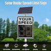 ZIJINGM Reflective Aluminum Speed Limit Sign, Solar Powered Speed Display Radar Traffic Sign, LED Speed Limit Warning for Streets or Schools, Weatherproof(Yellow,60 * 90cm) view 2