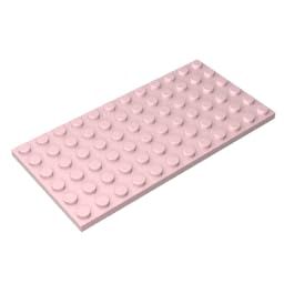 XYEIUGO Gobricks GDS-526 3028 Plate 6X12, Light Pink, 10 pcs Brick Parts