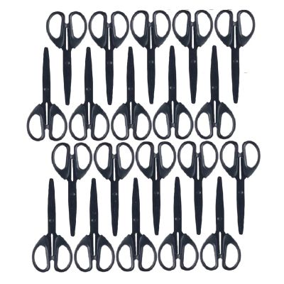 1/3/5/10pcs 160mm Black Blade Scissors Wear-resistant Stainless Steel Not Easy To Glue Durable(20pcs Set)