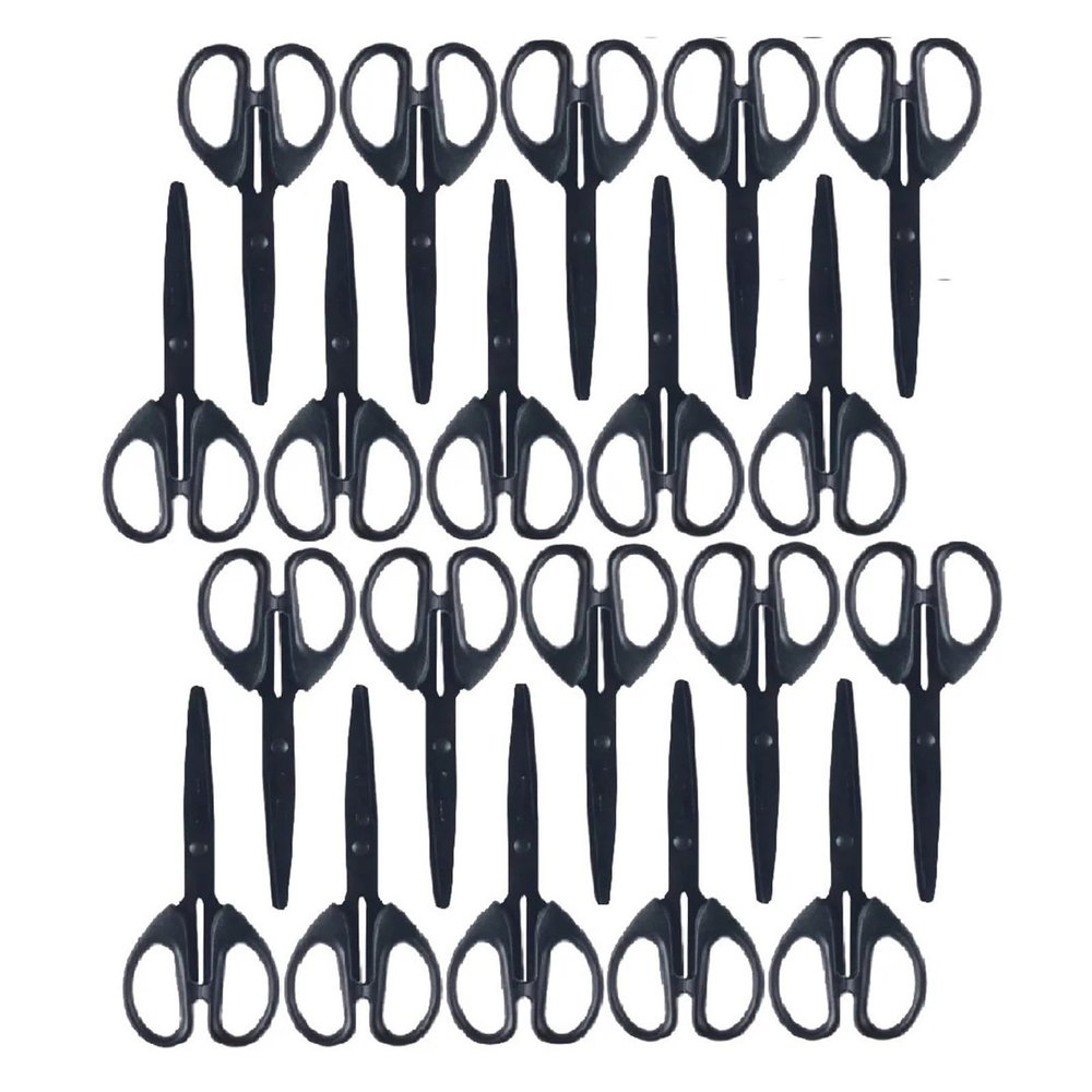 1/3/5/10pcs 160mm Black Blade Scissors Wear-resistant Stainless Steel Not Easy To Glue Durable(20pcs Set)